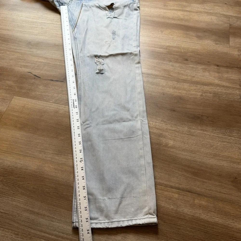 Diesel Belther Jeans Men‎ 38x34 Blue Slim Tapered Acid Wash Destroyed 3D Finish